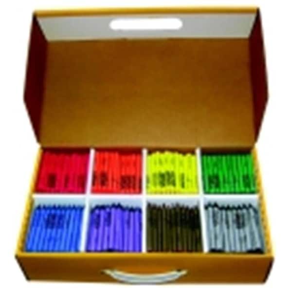 School Smart Non-Toxic Regular Crayon Classroom Storage Box - 0.31 x 3.5 in. - Pack 800